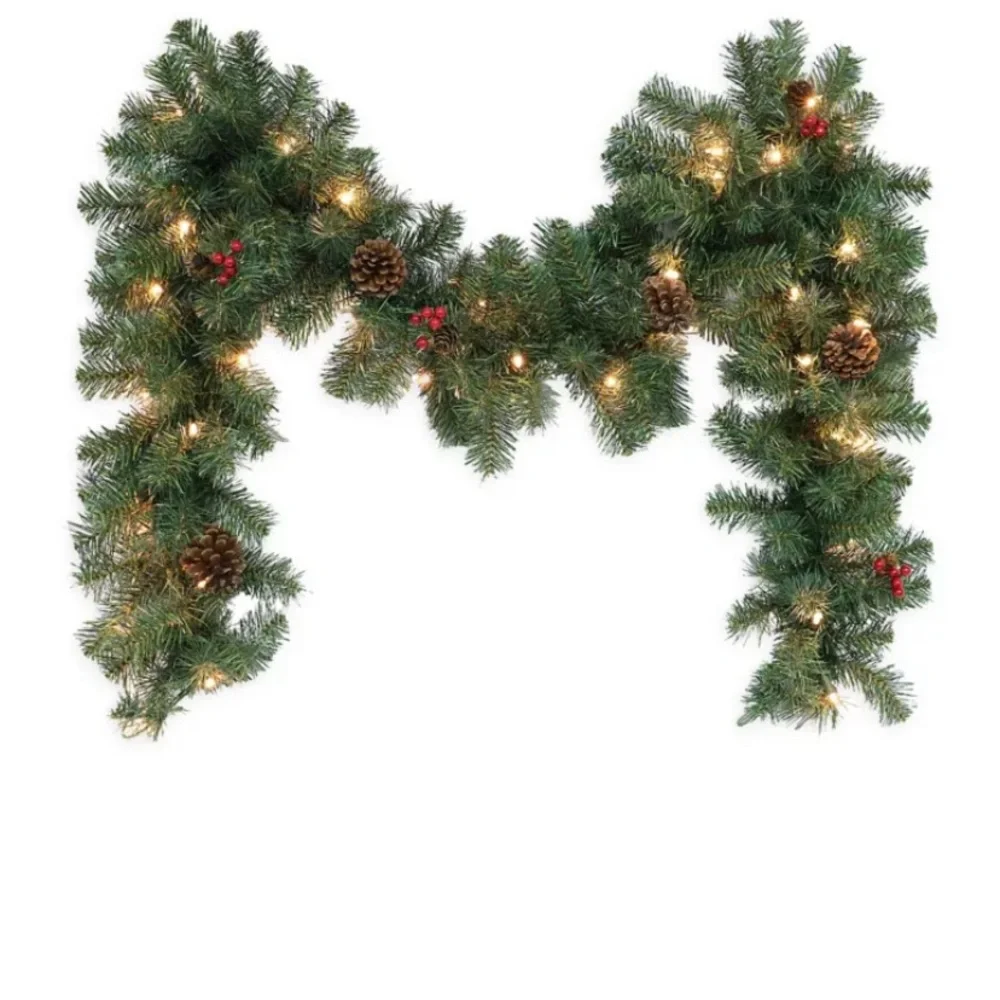 Pre- Lit Pine Garland (Set of 2)